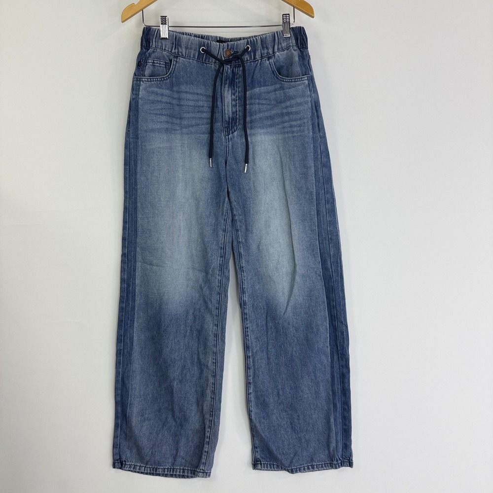 Judy Blue Wilhelmina Wide Leg Jeans Womens 1/25 Drawstring Elastic JB881005